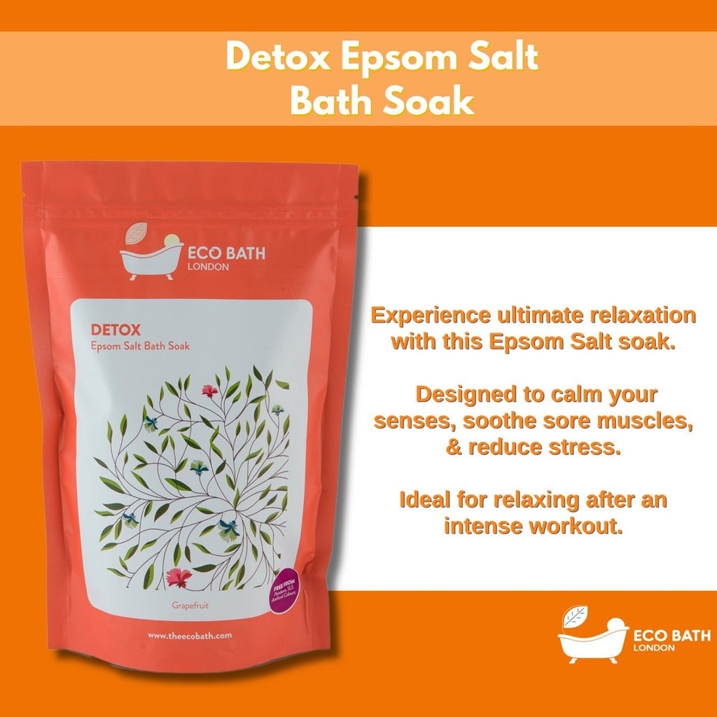Eco Bath London Detox Epsom Salt Bath Soak - Pouch, 500g or 1kg