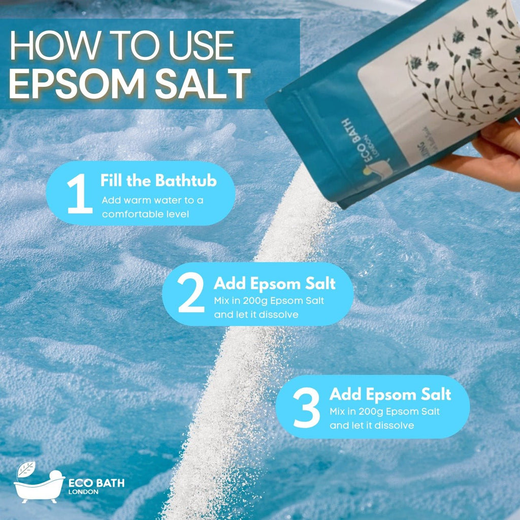 Eco Bath London Relaxing Epsom Salt Bath Soak - Pouch, 500g or 1kg